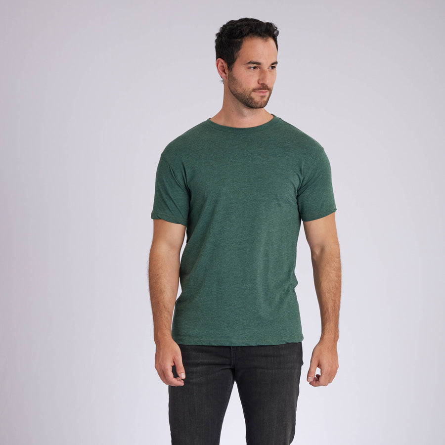 Heather Olive Signature Crew Neck Tee