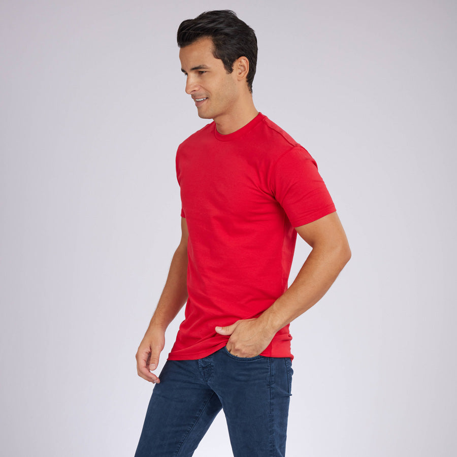 Red Premium Crew Neck Tee