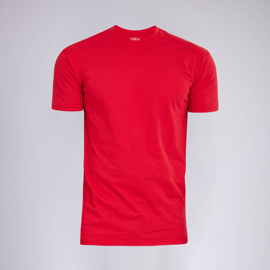 Red Premium Crew Neck Tee